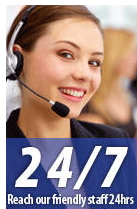 24/7 Reach Our Friendly Staff 24 hours